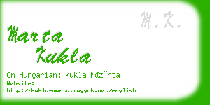 marta kukla business card